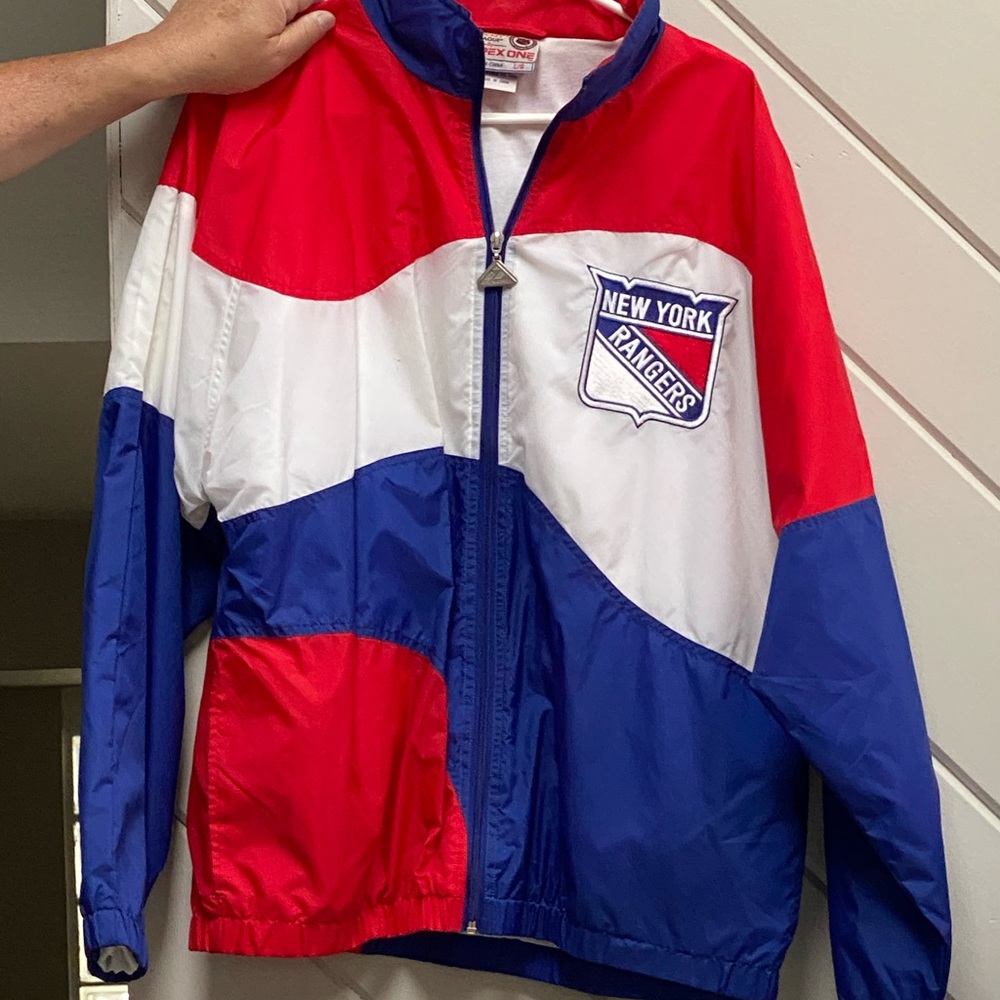 Men’s Authentic NY Rangers Hockey Windbreaker L
